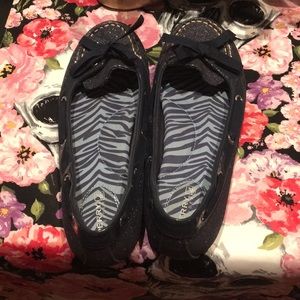 Navy Sparkly Sperry Flats